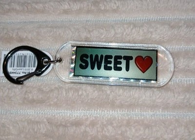 Acrylic Blinking Solar Powered Keychain 4.25  Long w/Snap Keyring, SWEET  