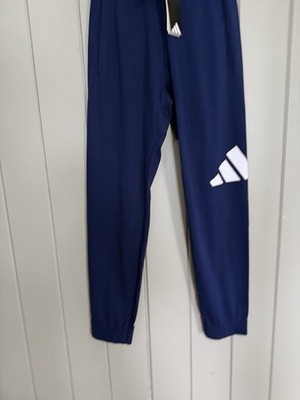 NWT Adidas Men's Essentials Big Logo Jogger Sweatpants XS Dark Blue White NEW