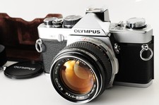  NEAR MINT- Olympus OM-2 Silver 35mm Film Camera G.Zuiko 50mm F/1.4 Lens JAPAN