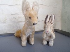 ours steiff ancien renard & lapin