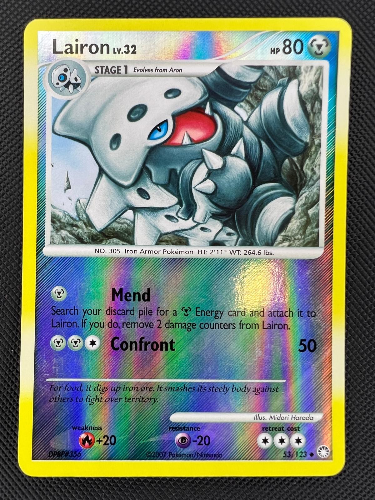 Lairon Mysterious Treasures Reverse Holo Pokemon LP 53/123