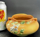 Roseville Columbine, Brown # 655-3 Jardiniere, Vase, 1940's In Ex Mint Condition