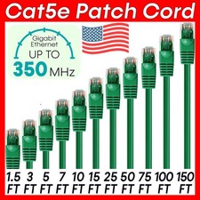 Green CAT5e Cable LAN Cat5e Cable Ethernet Patch Cord Router Network Wire Lot