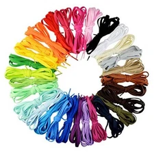 Marrywindix 29 Pairs 47" Flat Colourful Athletic Shoe Laces for Sneakers Skate 