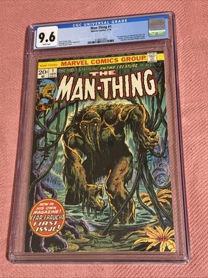 Man-Thing #1, CGC 9.6, White Pages, 2nd Howard the Duck App., Marvel, 1974!