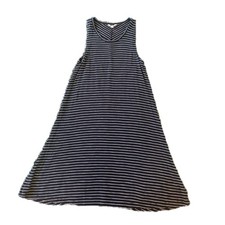 Madewell Navy White Striped Sleeveless Swing Dress Nautical Preppy Womens S