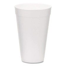 Dart Foam Drink Cups 16oz White 20/Bag 25 Bags/Carton 16J16