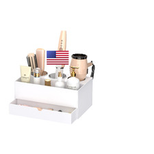 Niubee Hair Tool Organizer White Acrylic Hair Dryer And Styling Organizer