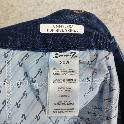 Seven7 Jeans Womens Size 20W Blue Birch Denim Tummyless High Rise Skinny Jean - Picture 11 of 12