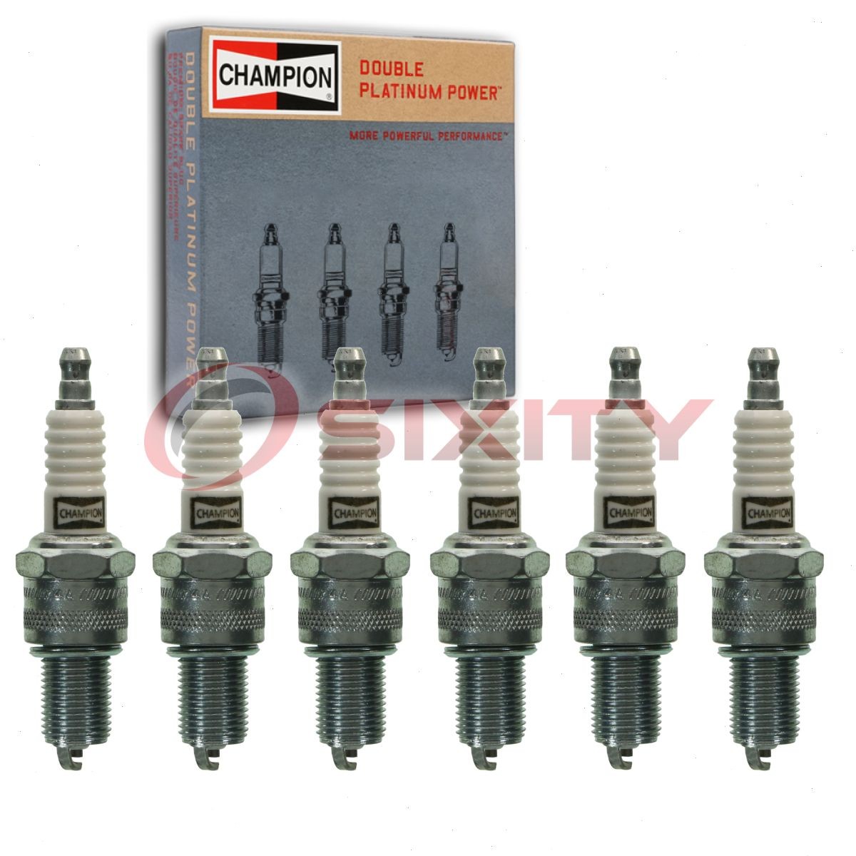 6 pc Champion Double Platinum Spark Plugs for 1977-1981 Mercedes-Benz 280E kz