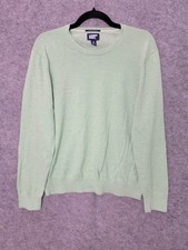 Vintage Lands End Green Sweatshirt Unisex Adult Size M Medium 38-40 Made In USA