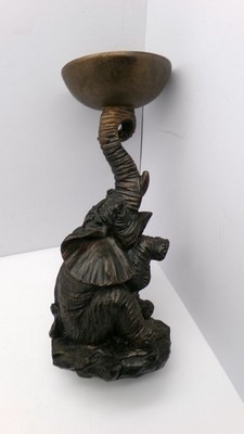 Dekorativer Elefant Kerzenständer Ornament 10,5 Zoll hoch Harz Heimdekoration