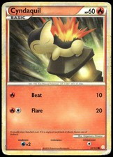Cyndaquil Common HeartGold SoulSilver 61/123 HP DAMAGED on eBay