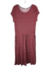 Boden womans dress 10 red black modest Corpcore casual day twee print blouson