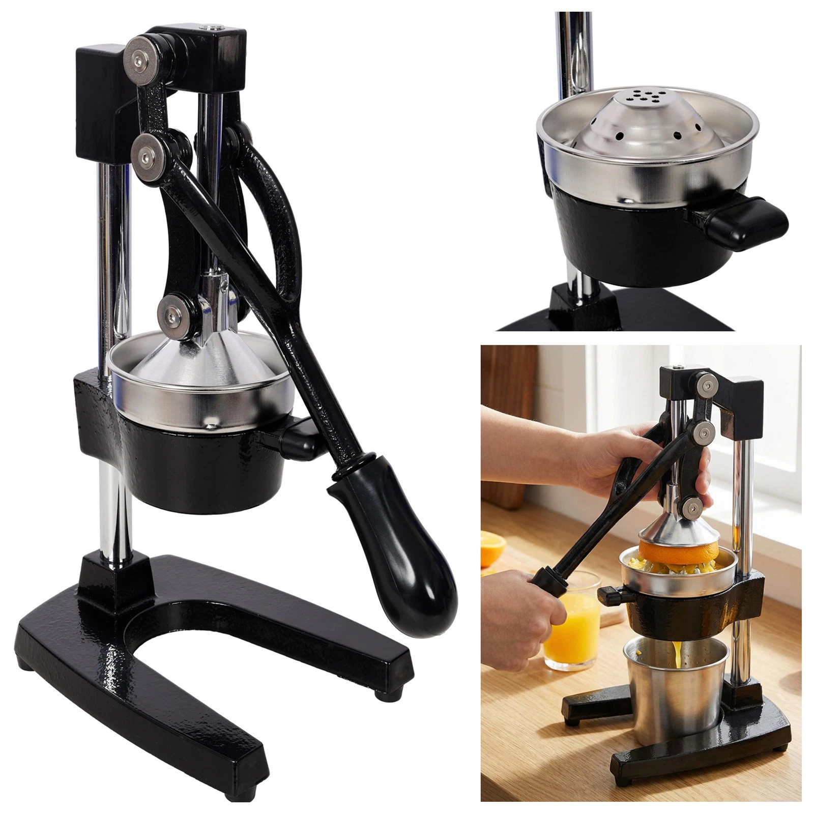 Manual Cast Iron Juicer Lemon Squeezer Citrus Press & Orange Squeezer Heavy-Duty