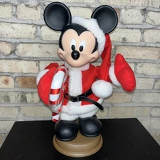 Vintage 1996 Disney Unlimited 16" Santa's Best Christmas motionette Mickey Mouse