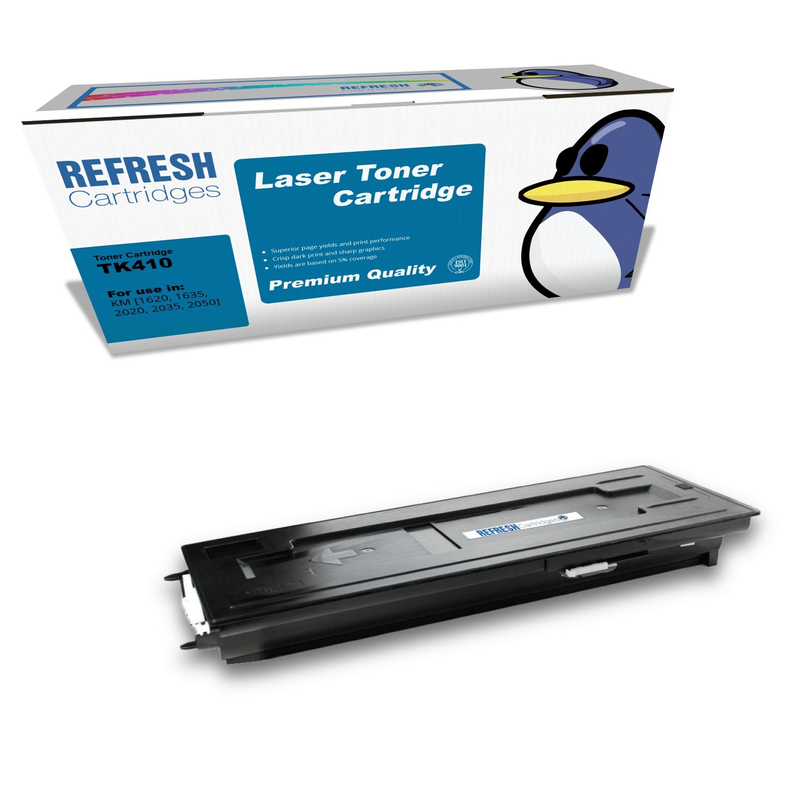 Refresh Cartridges Black TK-410 Toner Compatible With Kyocera Printers