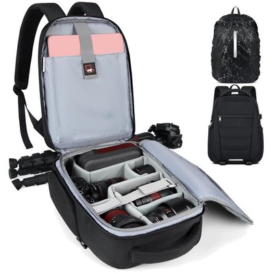 Secure Travel Camera Bag Backpack with Anti-Theft Zippers