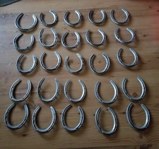 25 Used Aluminum Horseshoes For Crafts Good Luck Art Projects FREE SHIPPING