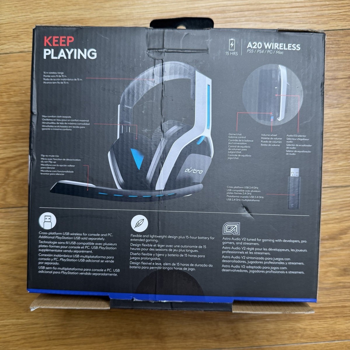 Astro A20 GEN 2 Wireless Gaming Headset Mic PS5/PS4/PC/Mac Black