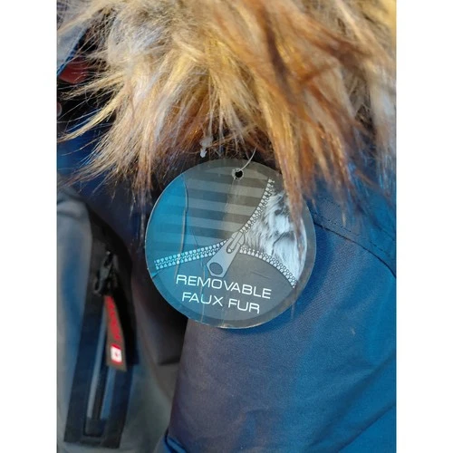 Canada Weathergear Mens Gray Heavy Winter Parka Jacket Faux Fur Hood XL image 4