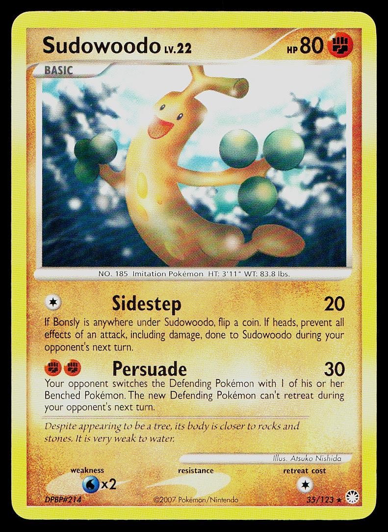 Pokemon Card Mysterious Treasures Sudowoodo 35/123 Rare