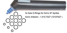 3x Sets O-Ring passend f&uuml;r KaVo 3F Spritze 1.010.7027 (10107027 )