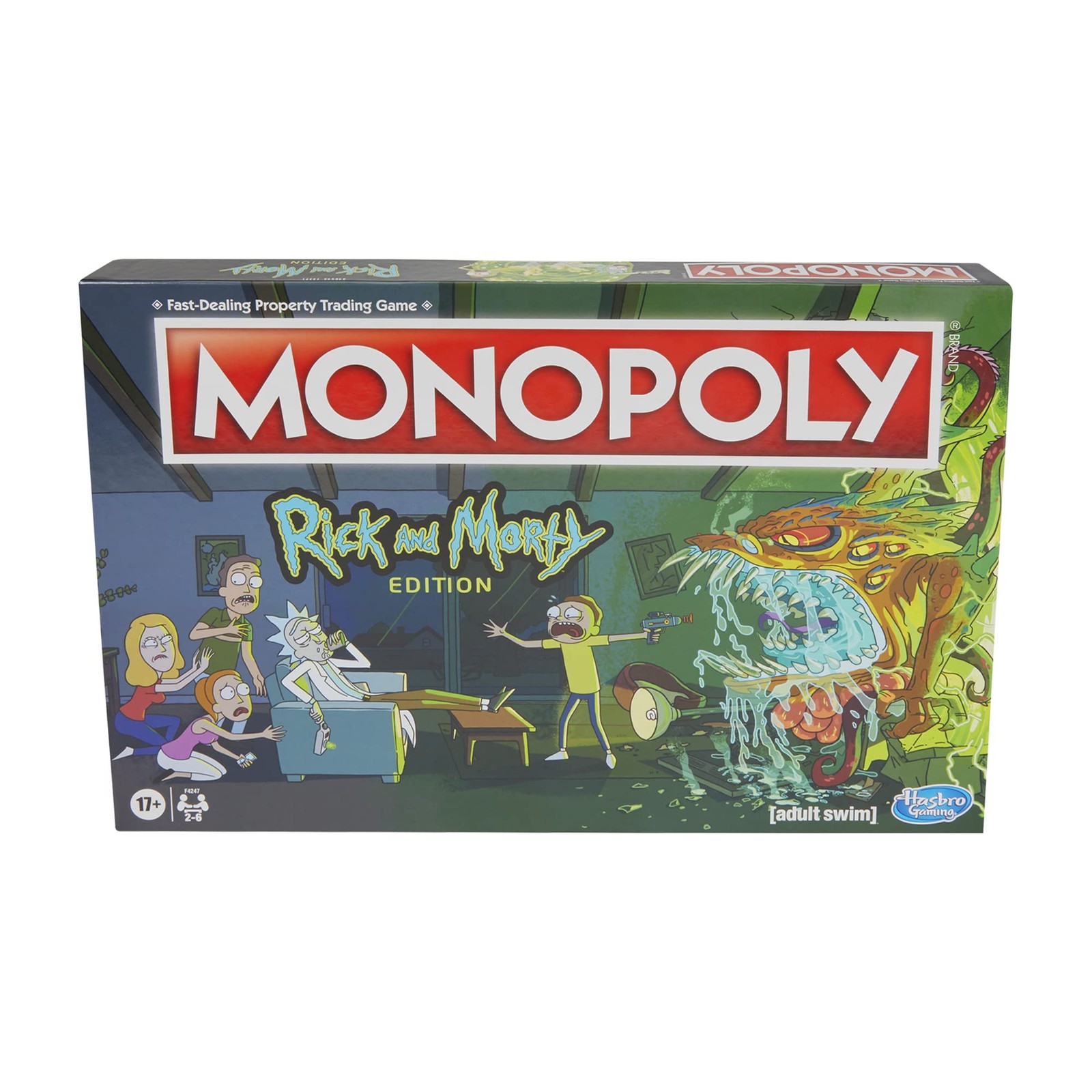 Hasbro Gaming Monopoly: Rick and Morty Edition Board Game, Cartoon Network Game