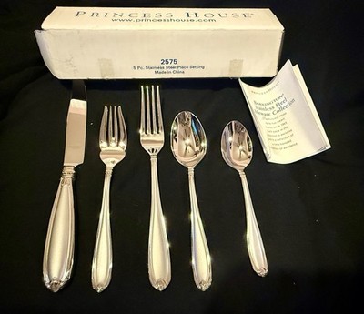 Princess House Barrington Stainless Steel 5 piece Place Setting 2575
