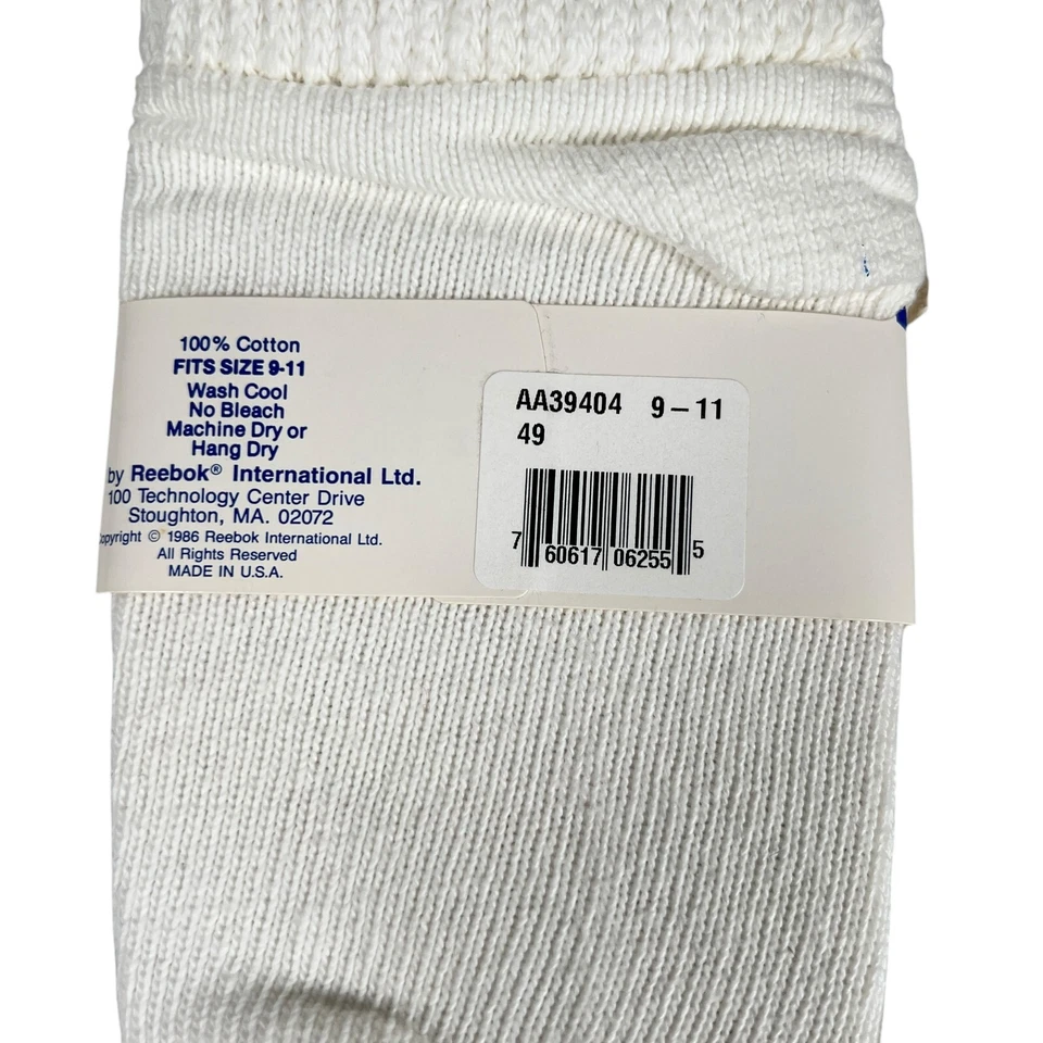 VTG 80’s Reebok International Ltd Slouch Scrunchie Aerobic Flop Sock Sz 9-11 - Image 3 of 4