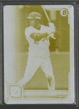 Ryusei Ogawa 2022 Bowman NPB Baseball Yellow Print Plate 1/1 Chiba Marines
