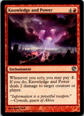 Knowledge And Power Magic The Gathering Journey Into Nyx Light Play X1