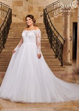 RACHEL ALLAN White Wedding Dress from the Moda Bella Collection Mary MB2070 UK18