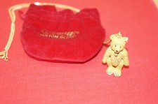 Steiff Bear Metal Necklace on 19" chain, New in Pouch