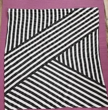 Pottery Barn  Breastfeeding Cover Up 45x43   Black White 100% Organic Cotton 