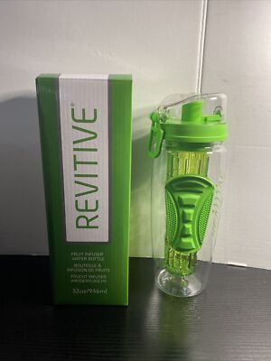 Revitive Fruit Infuser Water Bottle BPA Free Non-Toxic 32 oz Circulation New  