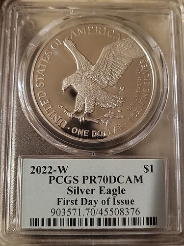 2022-W Silver Eagle PCGS PR70DCAM FDOI Cleveland - Bild 1 von 8