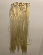 24 Long Straight Blonde Synthetic High Temp Hair Pad Clip In Hair Extensions