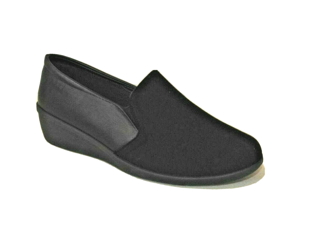 Rasolli Comfortflex Womens Slip On Wedge Loafers Black Size  display picture 1