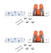 Mop Broom Holder 2pcs Stainless Wall Mounted Organizer Storage Rack Hanger