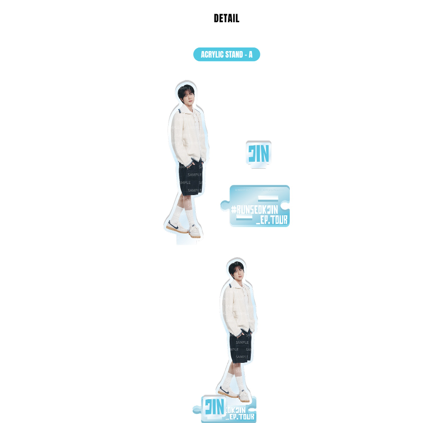 JIN BTS #RUNSEOKJIN_EP.TOUR in JAPAN OFFICIAL MERCHANDISE