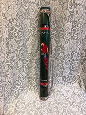 Large Green Rain-Stick 23.75 Ethnic Painted Parrot Rainmaker Shaker Percussion
