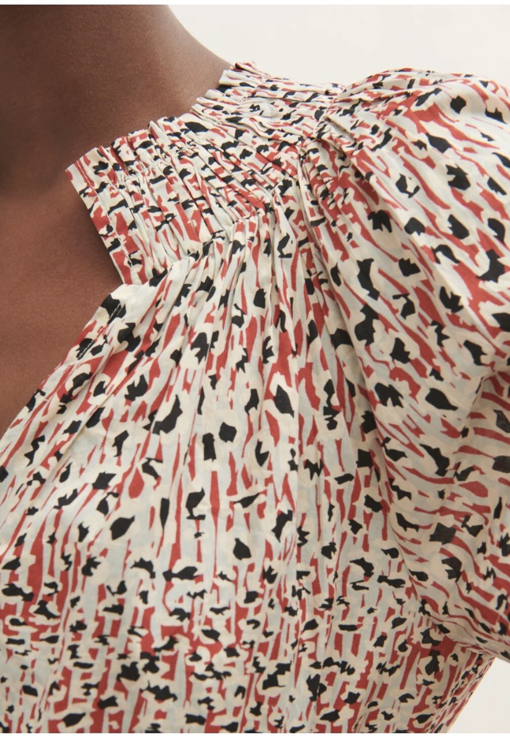 Ladies Jigsaw Leopard Print Top Grey & Red Pattern Size UK 8, BNWT Xmas