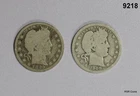 1908 D & 1895 O BARBER QUARTER BOTH GOOD! #9218