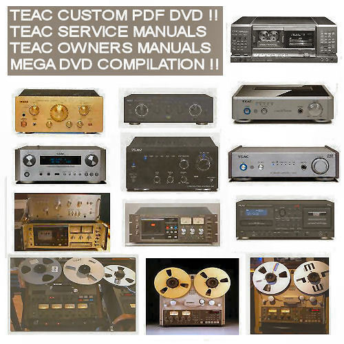 Teac Service Manuals Owners Manuals, Custom Compilation DVD Collection