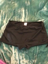 More Than Magic Girl  s yoga Shorts bathing Suit Swim bottom black tie XL New
