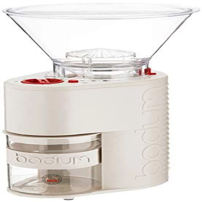 Bodum stainless steel coffee burr grinder top