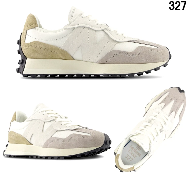 New Balance 327 Scarpe Sneakers Unisex Pelle Donna 7 5 Uomo 6 Bianco Moonrock