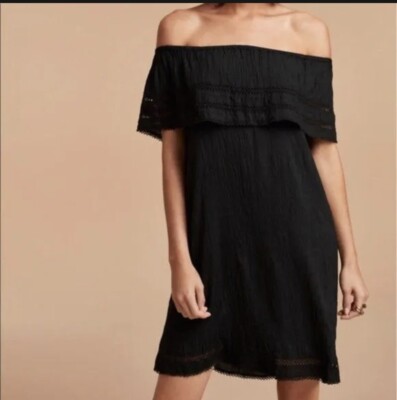 Aritzia Wilfred Women's Ultra Soft Modal Emmie Mini Dress Off The Shoulder