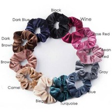 12 Pack Velvet Hair Scrunchies Hair Ties Elastic Hair Bands Rope for Women Girls